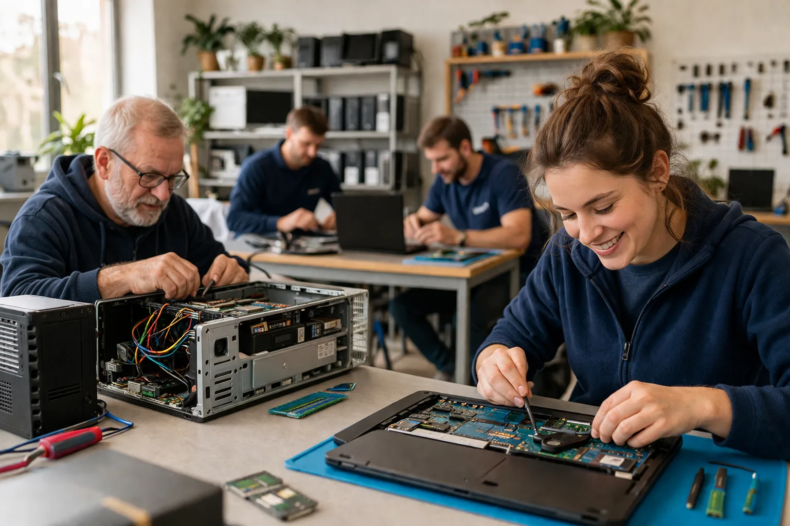 Bild: Unser Team bei der Arbeit