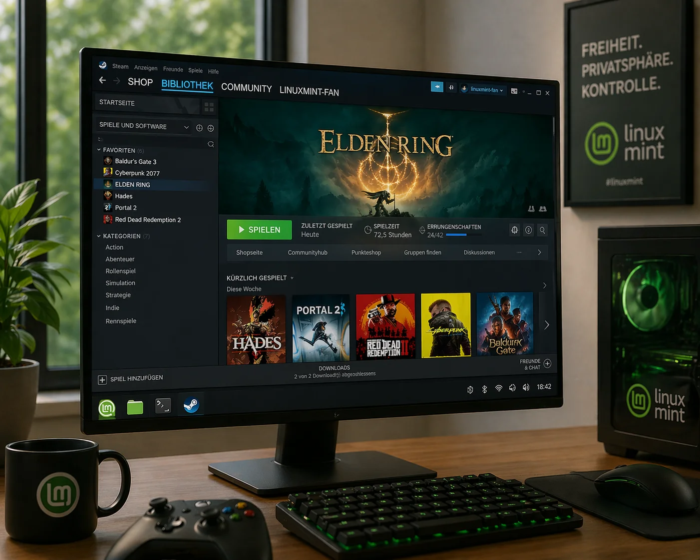 Steam Gaming on Linux Screenshot